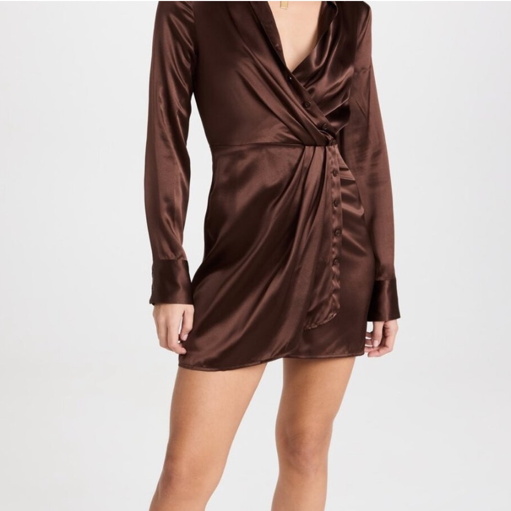 Reformation Alaine Silk Mini Button Dress NWT